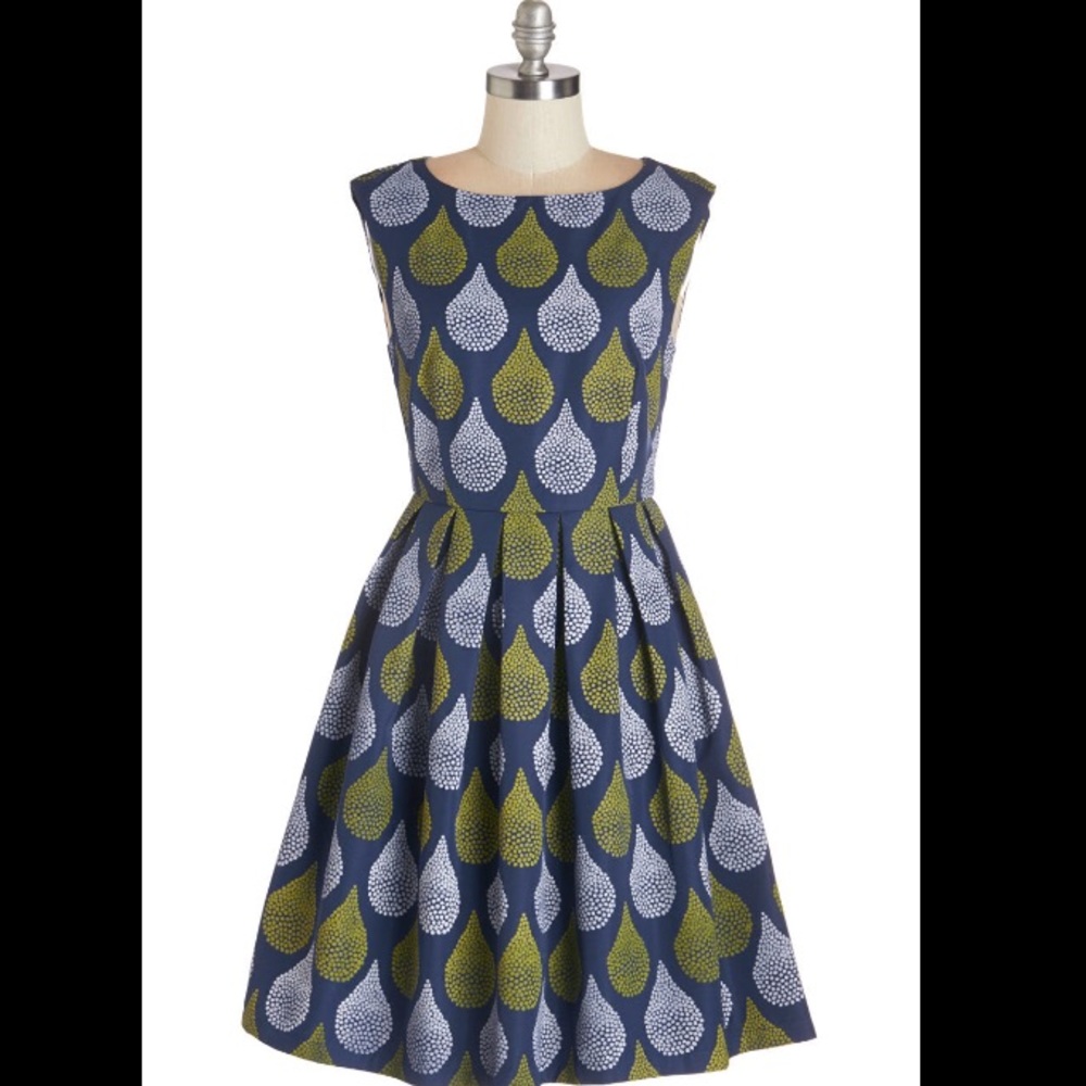 ModCloth Dropping by for a Visit dress in drops